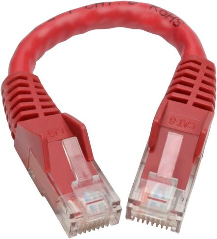 Tripp Lite Cat6 Gigabit Ethernet Snagless Molded Patch Cable, 24 AWG 550Mhz Premium UTP, Yellow GbE RJ45 M/M 6in 6" (N201-06N-YW) in Saudi Arabia