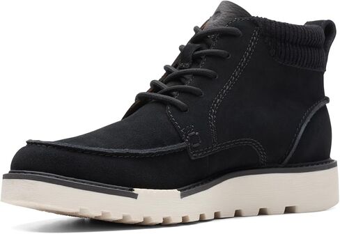 Clarks Men's Barnes Mid Oxford Boot, Black Suede, 10 in Saudi Arabia