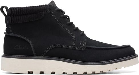 Clarks Men's Barnes Mid Oxford Boot, Black Suede, 10 in Saudi Arabia