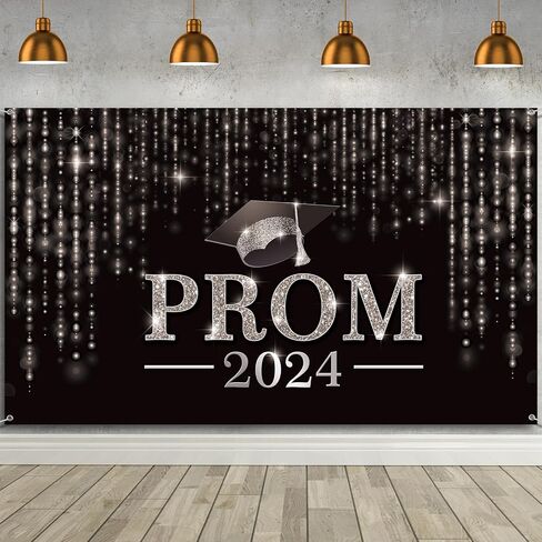 Prom Night Party 2024 Backdrop Prom Background Banner Photo Props Congrats Backdrop Graduate Prom Decorations for Graduation Celebration Prom Party Indoor Outdoor, 73 x 43 Inch(Red) in Saudi Arabia