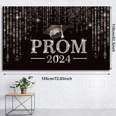 Prom Night Party 2024 Backdrop Prom Background Banner Photo Props Congrats Backdrop Graduate Prom Decorations for Graduation Celebration Prom Party Indoor Outdoor, 73 x 43 Inch(Red) in Saudi Arabia