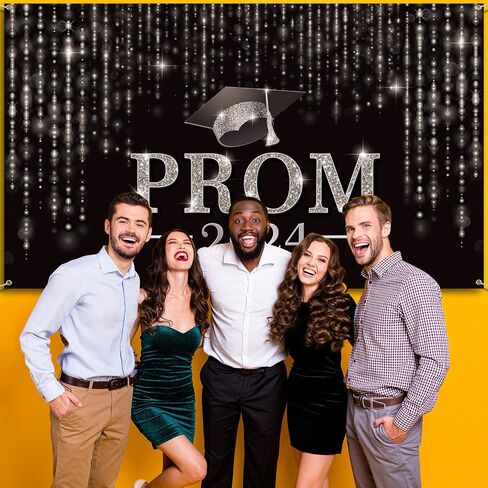Prom Night Party 2024 Backdrop Prom Background Banner Photo Props Congrats Backdrop Graduate Prom Decorations for Graduation Celebration Prom Party Indoor Outdoor, 73 x 43 Inch(Red) in Saudi Arabia
