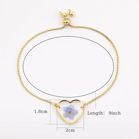 Forget-Me-Not الضغط على زهرة أساور شخصية زهرة برية سوار الذهب زهرة أساور للنساء العصرية لطيف مجوهرات هدايا لها in Saudi Arabia