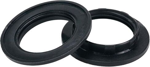 LC LICTOP Black Phenolic Rings for Threaded Candelabra Base E27 Sockets 10pcs(Fit E26 Screw Socket Lamp Holder Outer Ring) in Saudi Arabia