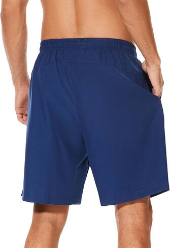 SIMIYA رجل السباحة جذوع سريعة الجافة 7 "سراويل السباحة القصيرة مع جيوب شبكة بطانة الصيف رجالي مجلس السراويل سراويل للسباحة للرجال in Kuwait