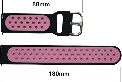 سوار ساعة سريع الفك، 0.79 بوصة (20 مم)، حزام من السيليكون، متوافق مع سوار ساعة Samsung Galaxy، Amazfit GTS، Amazfit Pop، Amazfit GTR 42 مم، Amazfit Bip/Bip Lite، Donerton P32 P36 (وردي) in Saudi Arabia