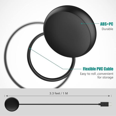 شاحن ساعة بيكسل متوافق مع ساعة جوجل بيكسل، كابل شحن مغناطيسي USB C بديل لساعة جوجل بيكسل، أبيض - 3.3 قدم 100 سم in Kuwait