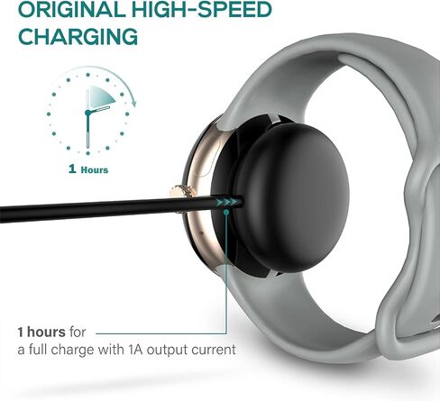 شاحن ساعة بيكسل متوافق مع ساعة جوجل بيكسل، كابل شحن مغناطيسي USB C بديل لساعة جوجل بيكسل، أبيض - 3.3 قدم 100 سم in Kuwait