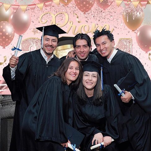 ديكورات الحفلات الراقصة 2024، لافتة خلفية باللون الوردي الوردي، وزخارف حفلات التخرج، وحفلات التخرج، ليلة إرسال فئة من 2024، لوازم الحفلات للاحتفال بخلفية صور حفلات التخرج in Kuwait