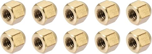 Acorn Cap Nuts(M4x0.7mm) 20Pcs, Brass Acorn Dome Cap Head Hex Nuts - for Industrial Mechanical Equipment, Gold Tone in Saudi Arabia