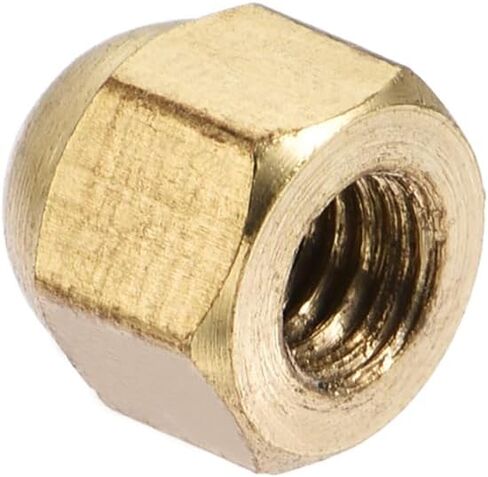 Acorn Cap Nuts(M4x0.7mm) 20Pcs, Brass Acorn Dome Cap Head Hex Nuts - for Industrial Mechanical Equipment, Gold Tone in Saudi Arabia