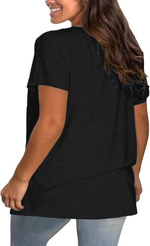 قمصان نسائية لطيفة على شكل قطة بمقاسات كبيرة، قمصان برقبة على شكل V وأكمام قصيرة، قمصان صيفية in Kuwait