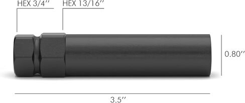 White Knight 3800L Seven Spline Key Adapter for M14 and 9/16" Thread 7 Spline Lug Nuts - Fits 13/16" & 7/8" Hex Wrench in Saudi Arabia