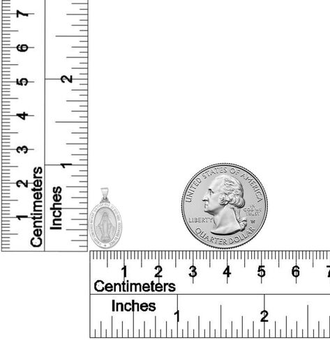 14 ك الذهب الأصفر والذهب الأبيض مصقول معجزة مريم العذراء البيضاوي مزدوجة الوجهين قلادة ميدالية القلائد in Kuwait