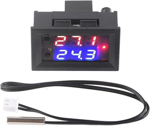 ViaGasaFamido Intelligent Temperature Switch DC 12V Digital Temperature Controller Thermostat -50 to 110℃ Heating/Cooling Thermostat Control Switch Module in Saudi Arabia