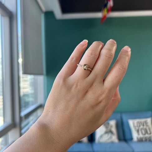 Stackable Rings for Women Cable Design in 18k Gold Plating, Statement Ring for Women Gift in Saudi Arabia