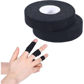 2 Rolls Finger Tape, Extra Strong Adhesive 0.6-Inch x 32-feet Athletic Tape for Fingers, Hands, & Toes, Rock Climbing Tape, Skin-Friendly Sports Tape for Outdoor Sports Climbing Football (Black) in Kuwait