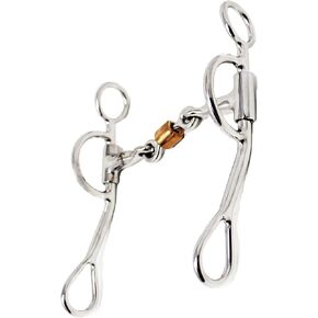 CHALLENGER Horse Argentine SS 5" Dog Bone Snaffle Mouth Bit Copper Roller 35GA08B in Kuwait
