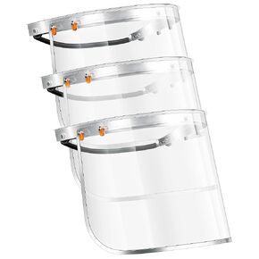 3 Set Aluminum Face Shield Adapters Include 3 Aluminum Cap Style Hard Hat Adapters and 3 Safety Faceshield Replacement Visors Clear Safety Face Shield for Grinding and Cutting in Kuwait
