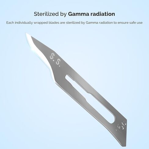 JMU 2 Pcs Scalpel Handle No 3 and 100 Pcs Scalpel Blades Sterile #10, Stainless Steel Surgical Blades and Handle in Saudi Arabia
