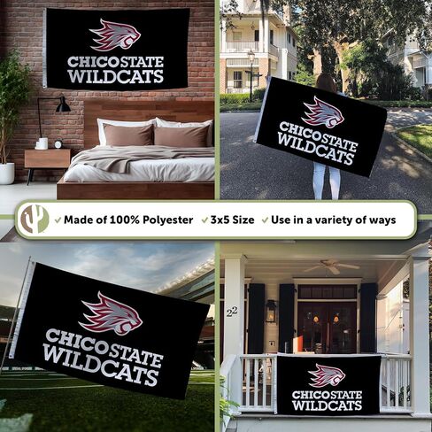 Desert Cactus Cal State Chico University California Flag Wildcats Banners 100 ٪ Polyester Indoor Outdoor 3x5 Feet Flags (New Mark Style 2) in Saudi Arabia