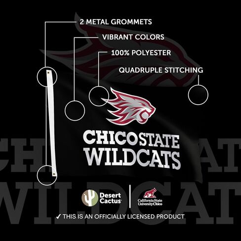 Desert Cactus Cal State Chico University California Flag Wildcats Banners 100 ٪ Polyester Indoor Outdoor 3x5 Feet Flags (New Mark Style 2) in Saudi Arabia