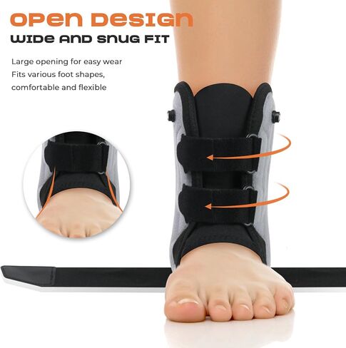 Inflatable Ankle Brace with Dual Airbag Support, Adjustable Compression & Elastic Cross Straps for Sprains, Minor Injuries, Lightweight & Breathable Design in Saudi Arabia