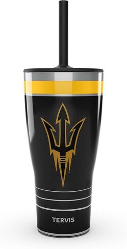 Tervis Traveler Arizona State Sun Devils - Night Game Triple Walled Insulated Tumbler Travel Cup Keeps Drinks Cold & Hot, 30oz Straw Lid, Stainless Steel in Kuwait