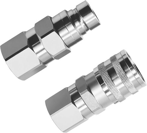 1/2’’ NPT Flat Face Hydraulic Quick Couplers Set Compatible with Bobcat Skid Steer and Other Hydraulic Equipment, ISO16028 Standard in Saudi Arabia