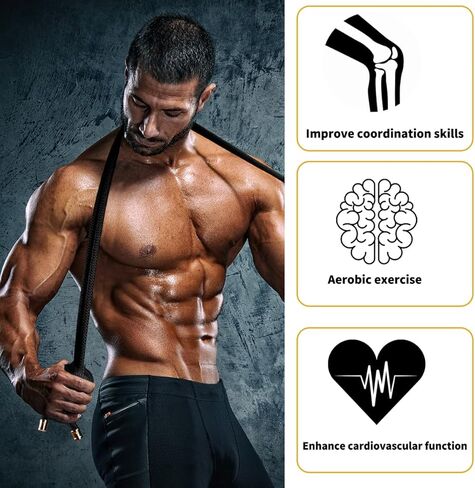 حبل التدفق ، الرجال تدريبات النساء التدريب الداخلي في الهواء الطلق تمرينات القلب للمبتدئين ، المحمولة ودائم ، شريط عاكس الأسود in Kuwait