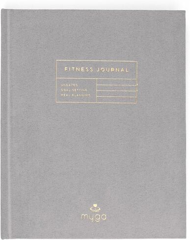 Myga Fitness Journal ، A5 Meal and Planner للنساء والرجال ، ومذكرات التمارين غير المؤرخة وتغذية لتتبع اللياقة البدنية وتسوية الأهداف in Saudi Arabia