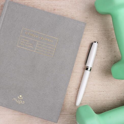 Myga Fitness Journal ، A5 Meal and Planner للنساء والرجال ، ومذكرات التمارين غير المؤرخة وتغذية لتتبع اللياقة البدنية وتسوية الأهداف in Saudi Arabia