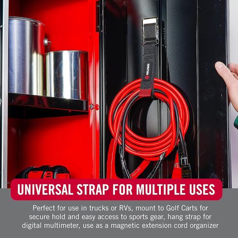 VELCRO Brand EASY HANG Magnet Strap, Holds 10lbs, Create Storage Space on Metal Surfaces such as Cabinets, Tool Boxes, Refrigerators and Shelves. Hang Tools, Extension Cords, Hoses, Medium 16in x 1in in Saudi Arabia