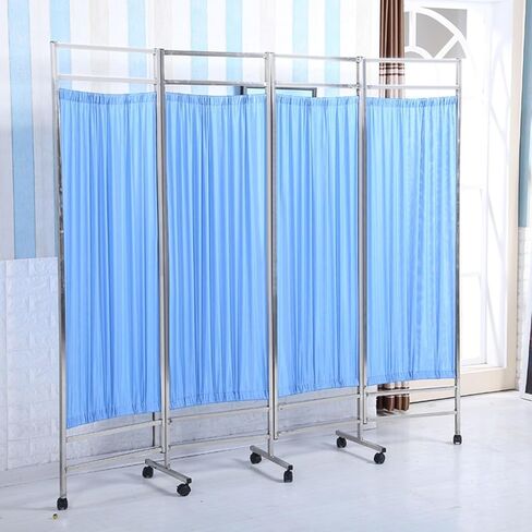 Room Screen Divider,Rolling Medical Privacy Screen with Wheels, 4 Panel Foldable Room Separation Temporary Fencing, for Clinic/Ward/Examination Cubicle, Saving Space Dorm Rooms Partition Wa in Saudi Arabia