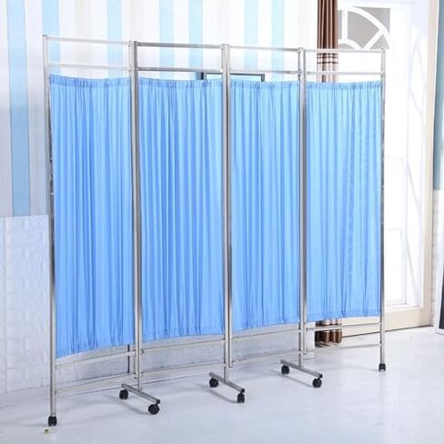 Room Screen Divider,Rolling Medical Privacy Screen with Wheels, 4 Panel Foldable Room Separation Temporary Fencing, for Clinic/Ward/Examination Cubicle, Saving Space Dorm Rooms Partition Wa in Saudi Arabia