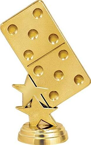 Crown Awards Customized Black Starlite Dominoes Trophy, 14.8" Dominoes Trophy Prize, Personalize with Free Engraving in Saudi Arabia