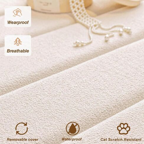 Custom Window Seat Cushions Indoor, Circle Fleece Bay Window Cushion, Waterproof Anti-cat Scratch Bench Cushions for Indoor Furniture, Custom Bench Cushions with Non Slip Bottom in Saudi Arabia