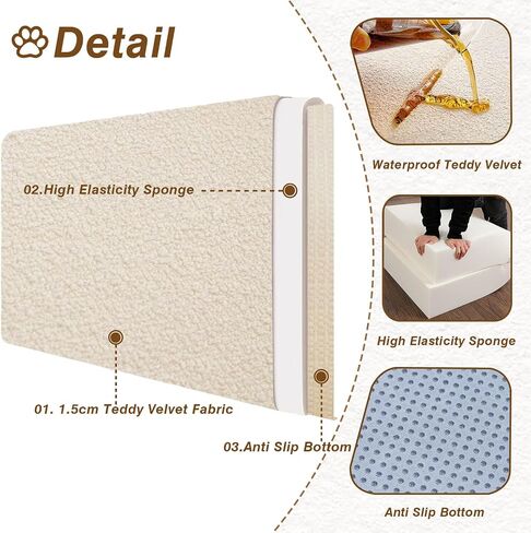Custom Window Seat Cushions Indoor, Circle Fleece Bay Window Cushion, Waterproof Anti-cat Scratch Bench Cushions for Indoor Furniture, Custom Bench Cushions with Non Slip Bottom in Saudi Arabia