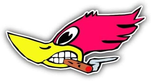 Roadrunner Cigar Cartoon - رسم ملصق - تلقائي ، جدار ، كمبيوتر محمول ، خلية ، ملصق شاحنة للنوافذ ، السيارات ، الشاحنات in Kuwait