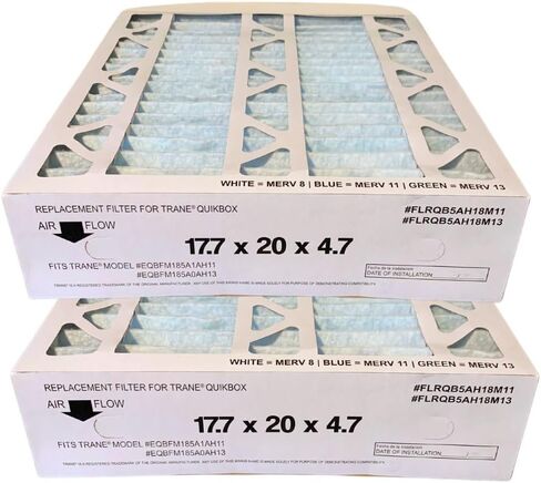 ذري 17.7x20x4.7 متوافق مع Trane Envirowise Flrqb5ah18m11 Merv 11 Filter - 2 Pack in Kuwait