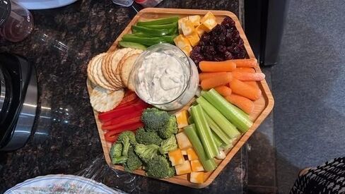 يخدم الخيزران الذي يقدم صواني charcuterie charcuterie 16.5 "x11.8" （42x30 سم مع مقبض ، مجموعة 1xhexagon 12.5 "(32 سم)+1xsquare 7.8" (20 سم)+1xsquare 5.9 "(15 سم) لوحات صغيرة للعشاء العائلي العائلة in Saudi Arabia