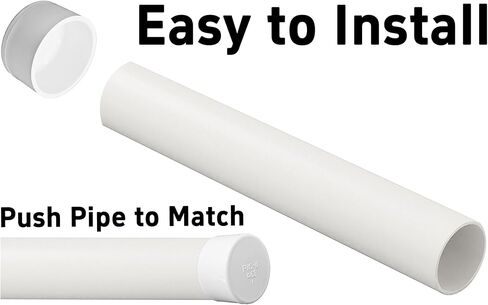 2pcs 2 بوصة PVC End Caps ، محول مقبس الأثاث الأبيض ، أغطية تركيب أنابيب PVC لإطارات الدفيئة وأنظمة الرفوف (القطر الداخلي 63 مم) in Kuwait