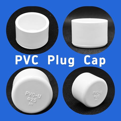 2pcs 2 بوصة PVC End Caps ، محول مقبس الأثاث الأبيض ، أغطية تركيب أنابيب PVC لإطارات الدفيئة وأنظمة الرفوف (القطر الداخلي 63 مم) in Kuwait