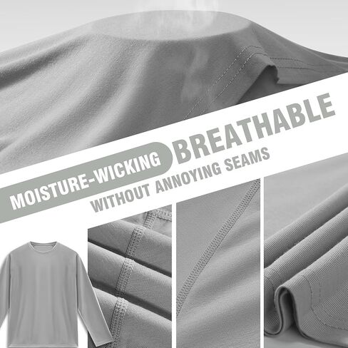 الرجال الخيزران للرجال تجريب القمصان طويلة الأكمام رطبة الفتل الجافة الجافة الجافة خفيفة الوزن الرياضية الجري in Kuwait