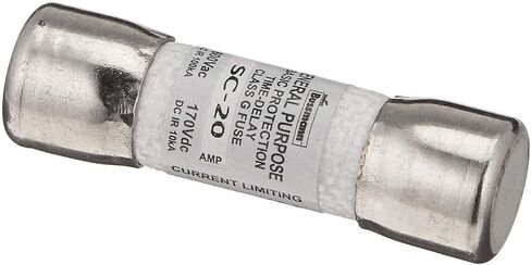 Bussmann Brand SC-20 (SC-20) 20Amp Time-Delay Class Fuse G Melamine Tube 600V UL Listed in Saudi Arabia