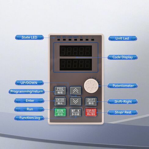 MOLLOM VFD 5.5KW 7.5HP 13A 380V Single or Three Phase Input to 3 Phase 0-3000 Hz Output Variable Frequency Drive Inverter for Spindle Motor CNC Speed Control in Saudi Arabia