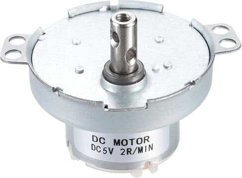 MECCANIXITY Slow Speed Motor JS-50T Electric Motor Brushed Gear Motor, 5V DC 2RPM Motor CW/CCW D Shaft DC Motor Large Torque for 3D Printer Filament Rotating Display Stand in Saudi Arabia