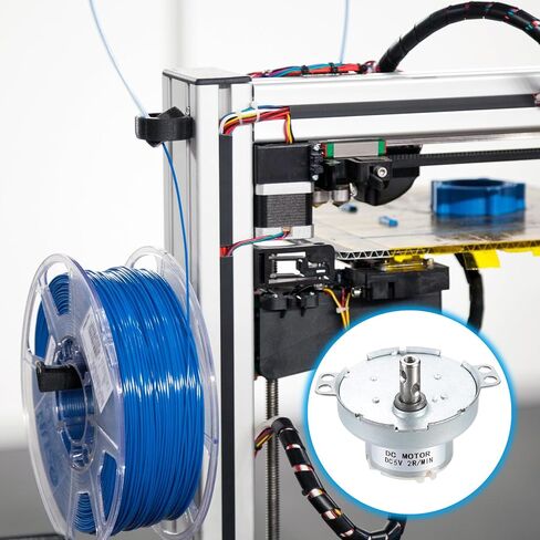 MECCANIXITY Slow Speed Motor JS-50T Electric Motor Brushed Gear Motor, 5V DC 2RPM Motor CW/CCW D Shaft DC Motor Large Torque for 3D Printer Filament Rotating Display Stand in Saudi Arabia