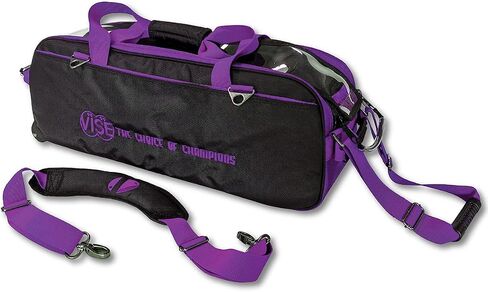 Vise Clear Top 3 Ball Tote Roller Bowling Bag Black/Purple in Saudi Arabia