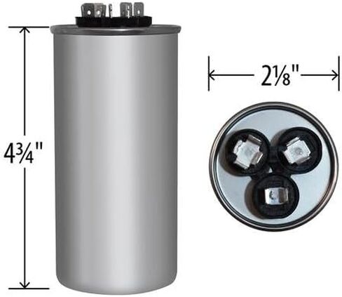 P291-4054RS - 40 + 5 uf MFD 440 Volt VAC - Carrier Round Dual Run Capacitor Upgrade in Saudi Arabia